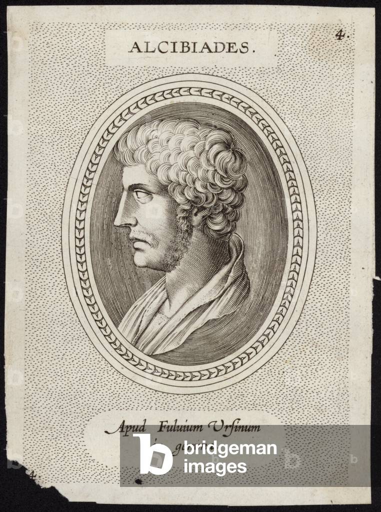 Alcibiades a prominent Athenian statesman (engraving)