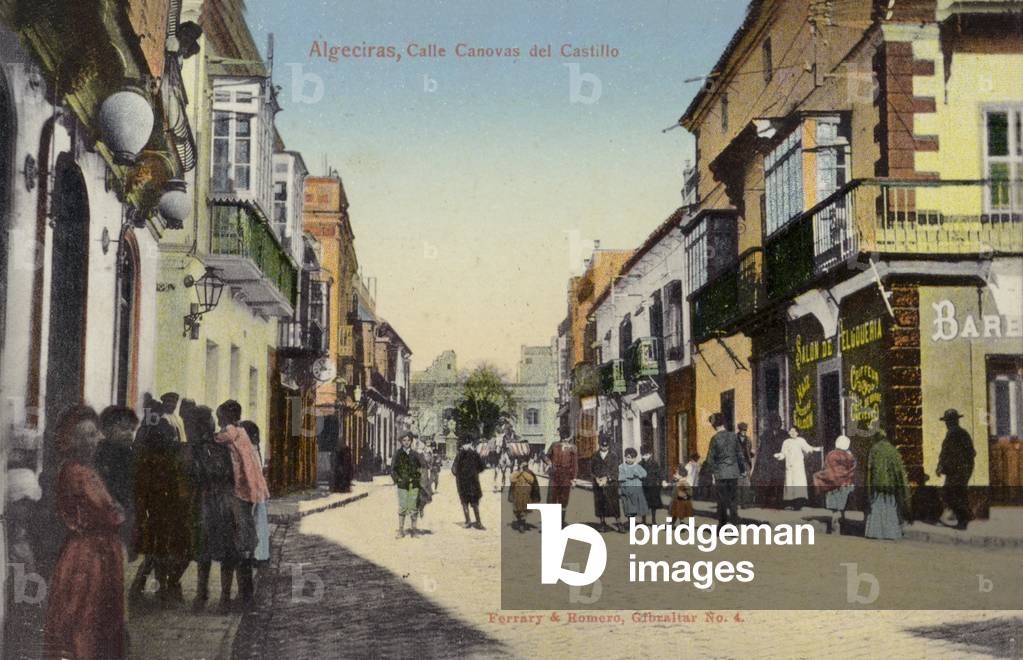Calle Canovas del Castillo, Algeciras, Spain (coloured photo)