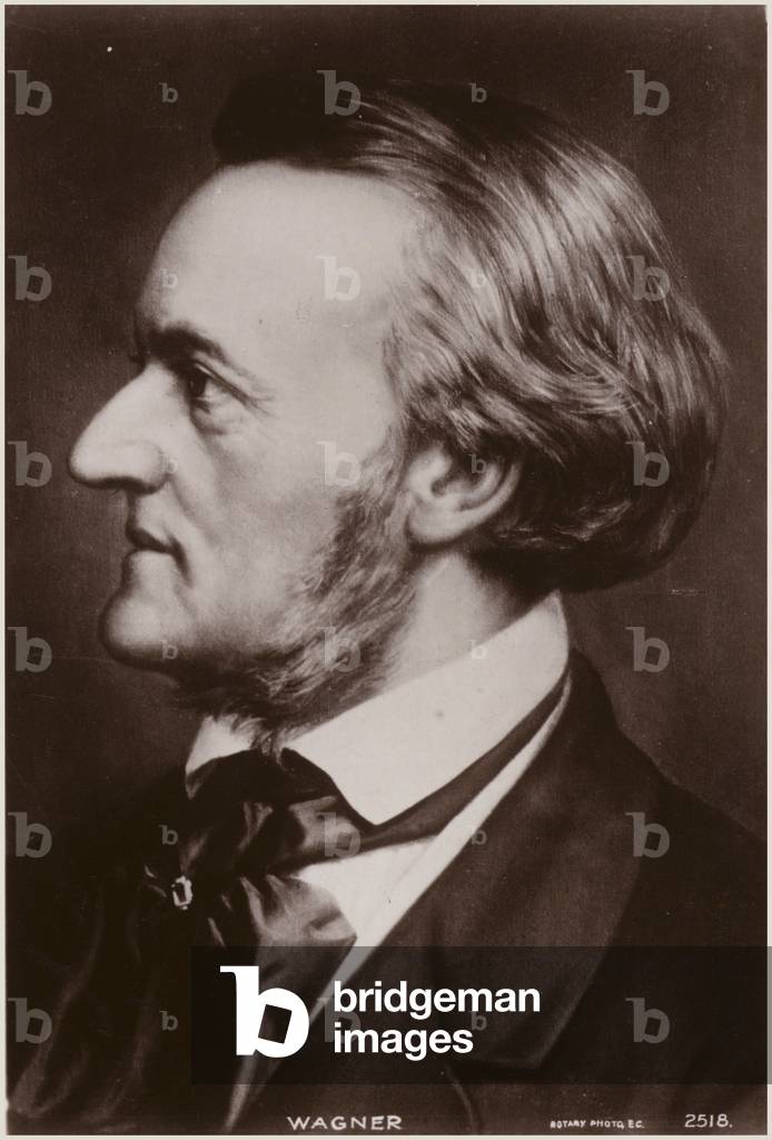 Portrait of Richard Wagner (b/w photo)