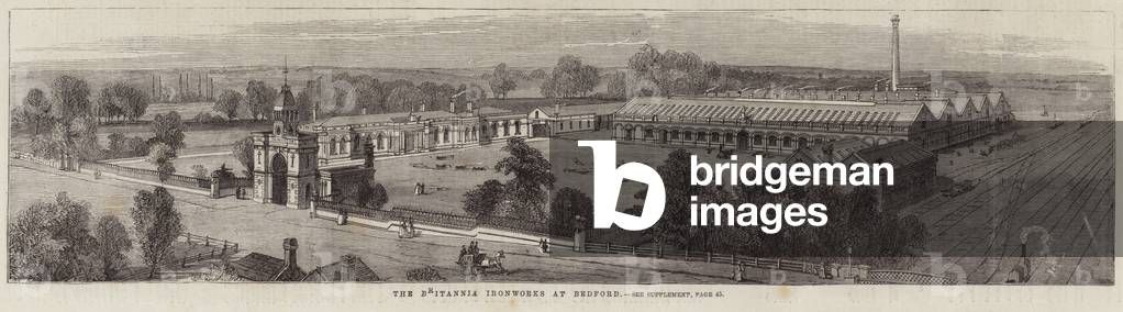 The Britannia Ironworks at Bedford (engraving)