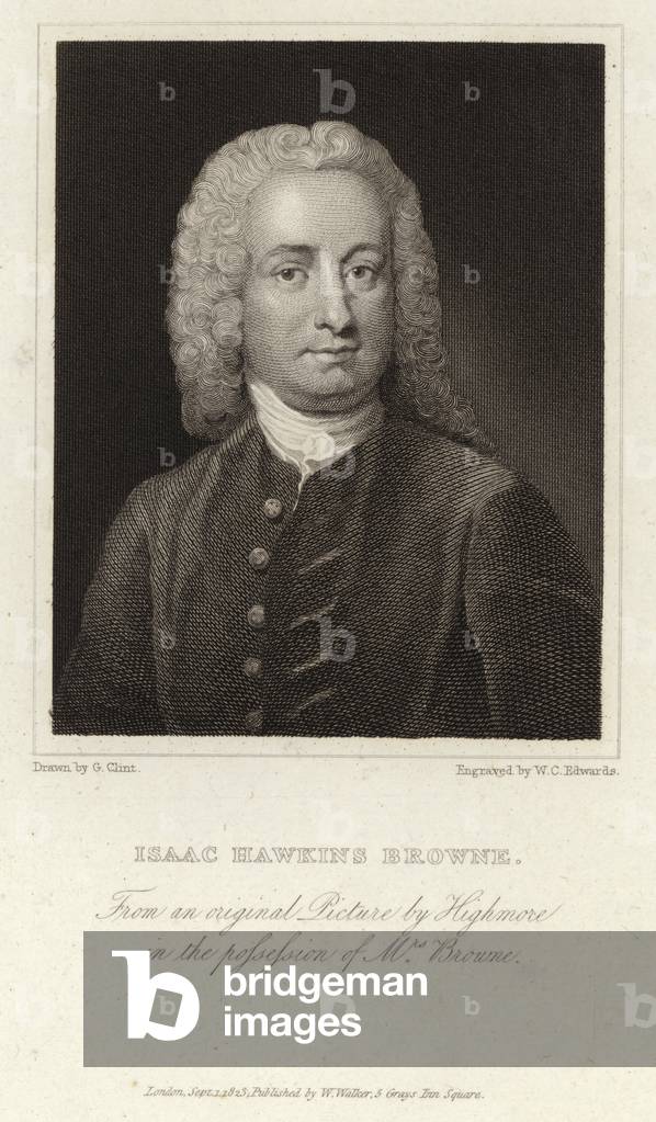 Isaac Hawkins Browne -  English writer and politician (1705 - 1760) (engraving)