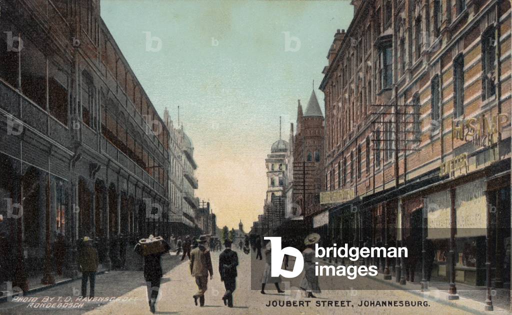 Postcard depicting Joubert Street in Johannesburg (photo)