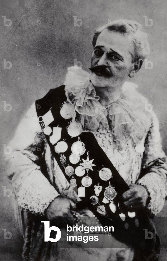 Vladimir Durov, Russian circus performer and animal trainer, 1920s (b/w photo)