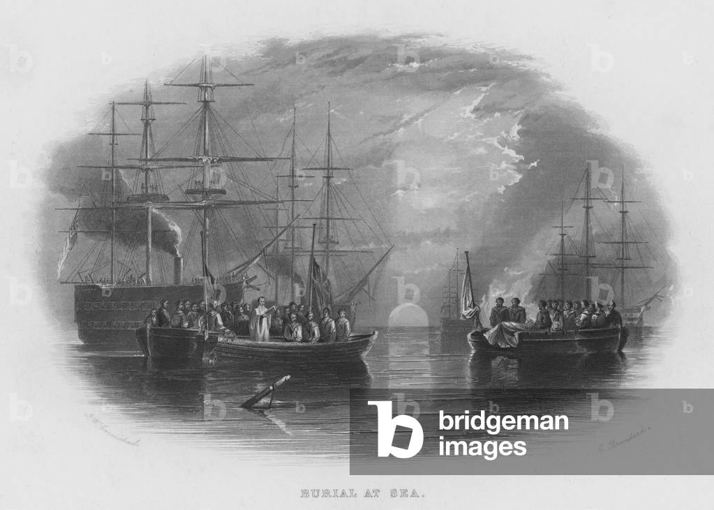 Burial at sea (engraving)