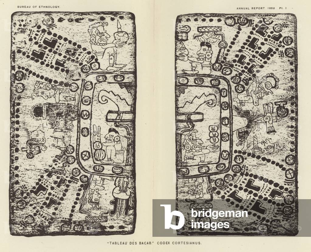 'Tableau Des Bacab' Codex Cortesianus (engraving)
