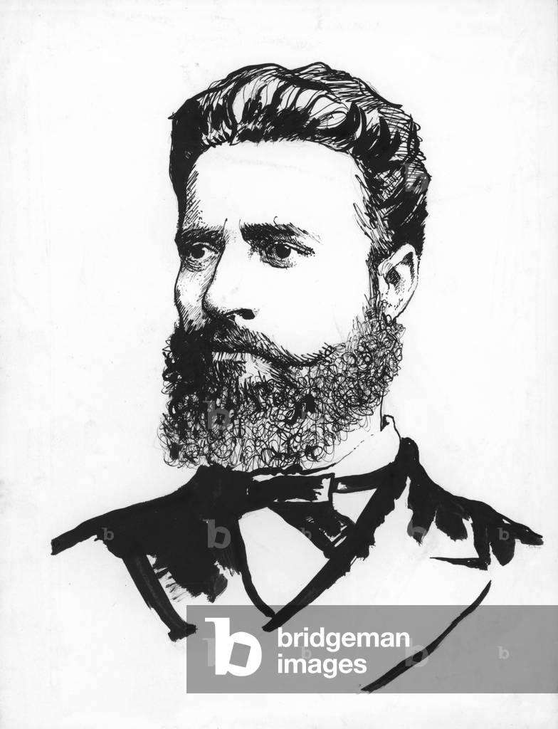 Christo Botev, Bulgarian poet and nationalist revolutionary (litho)