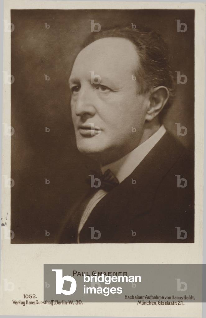Paul Graener, German composer and conductor (1872-1944) (b/w photo)