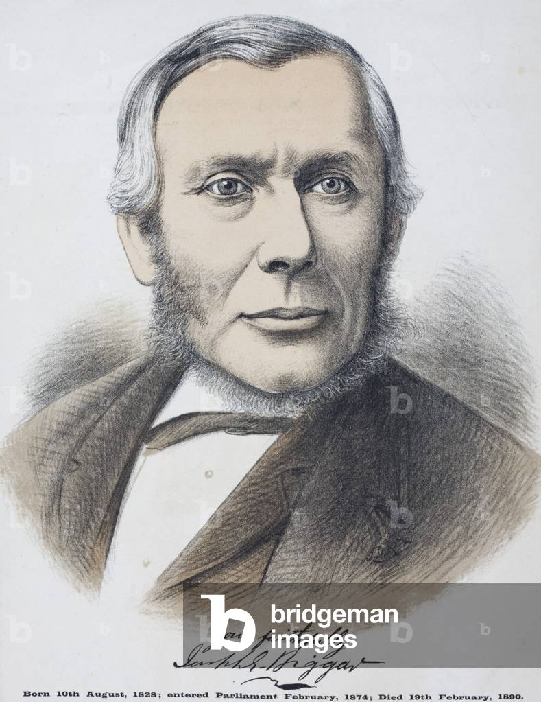 Joseph Biggar, Irish Nationalist politician and MP in the British Parliament (colour litho)