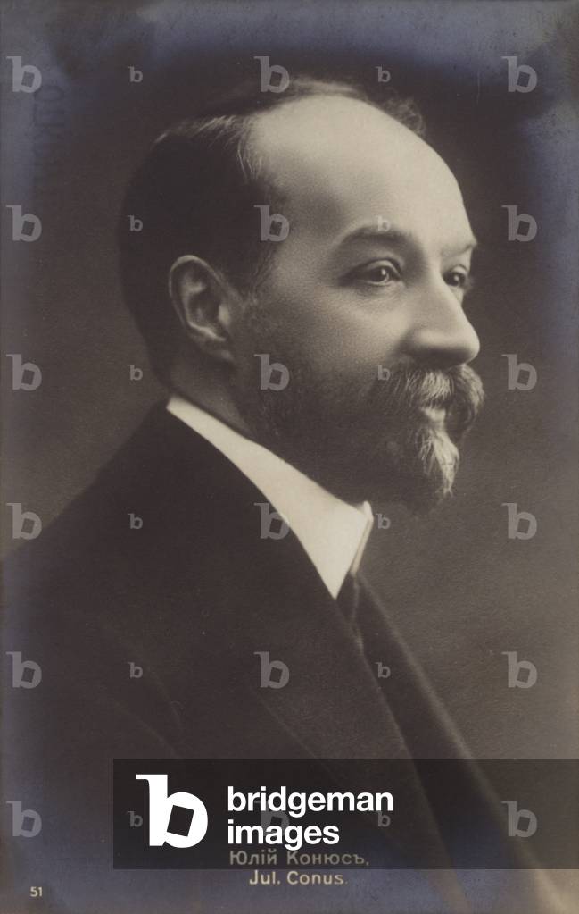 Julius Conus, Russian violinist and composer (1865-1942) (b/w photo)