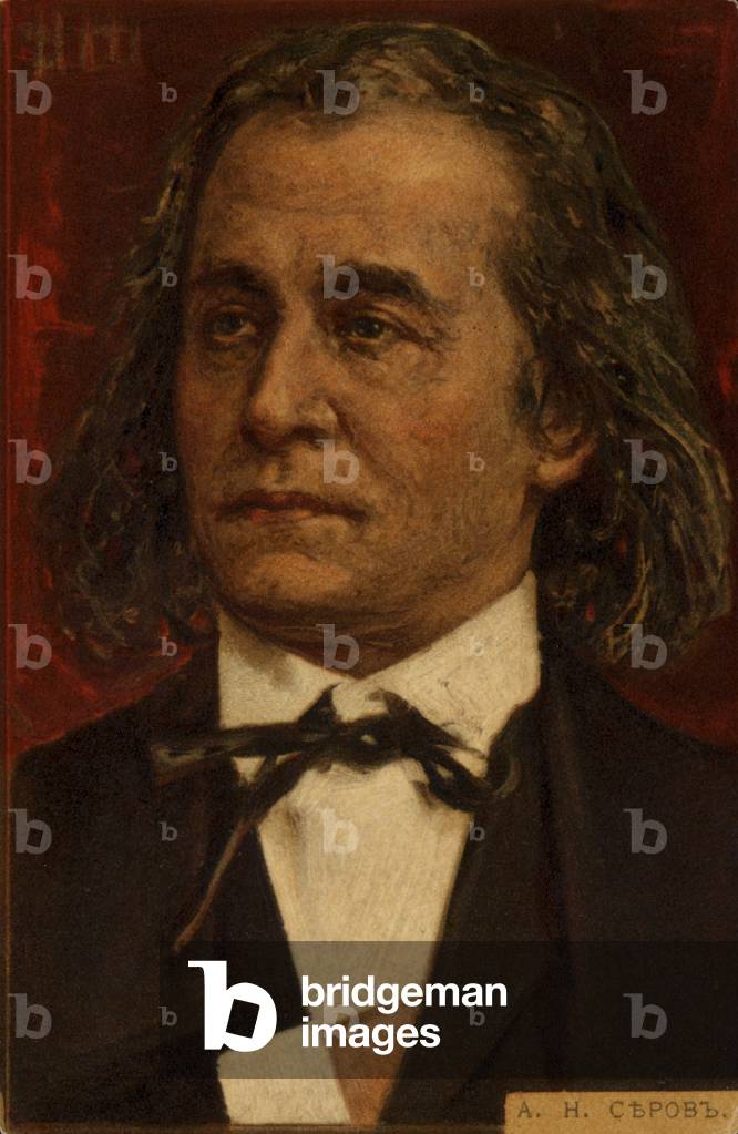 Portrait of Anton Rubinstein (colour litho)