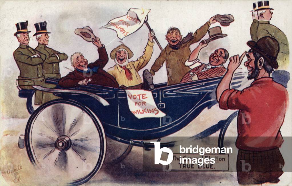 The General Election. True Blue (colour litho)