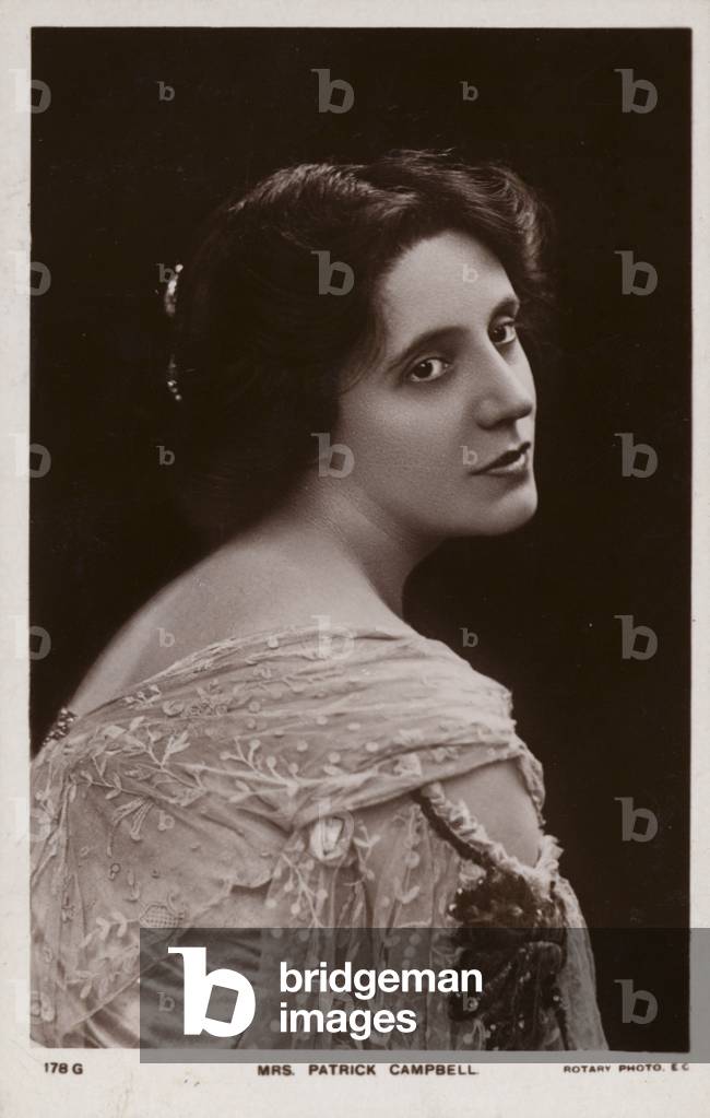 Mrs Patrick Campbell, English stage actress (b/w photo)