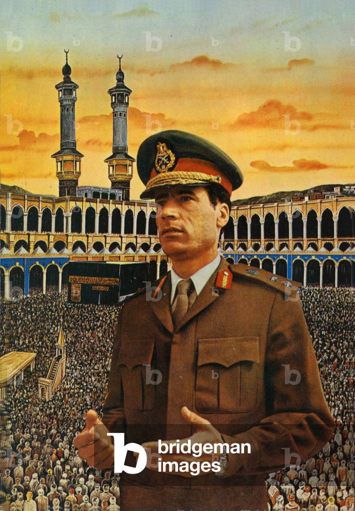 Muammar Gaddafi (coloured photo)