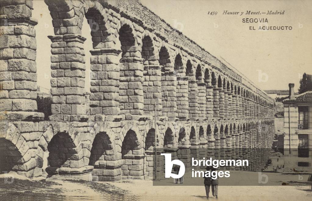 The aqueduct, Segovia, Spain (b/w photo)