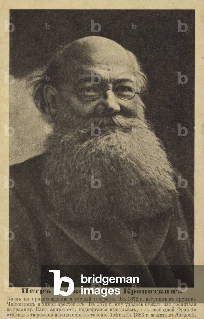 Peter Kropotkin, Russian anarcho-communist, socialist, philosopher and revolutionary, c1900 (b/w photo)