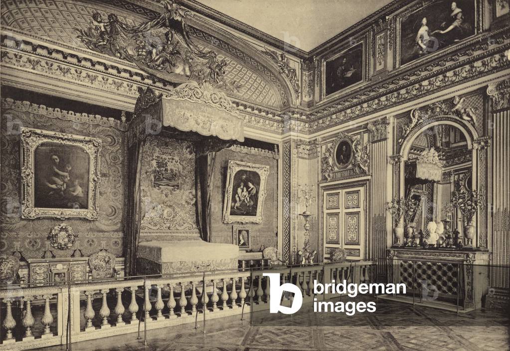 Palais De Versailles, Chambre De Louis XIV (b/w photo)