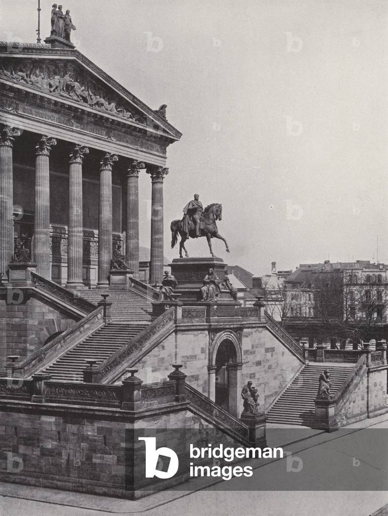 Nationalgalerie Und Denkmal Friedrich Wilhelm IV (b/w photo)