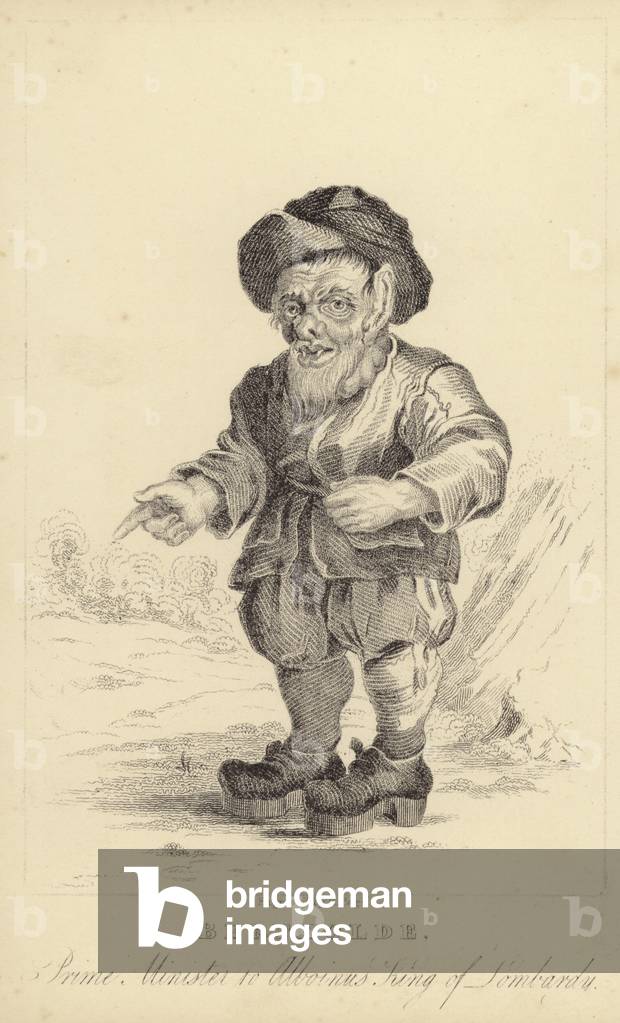 Bertholde, Prime Minister to Alboinus (engraving)