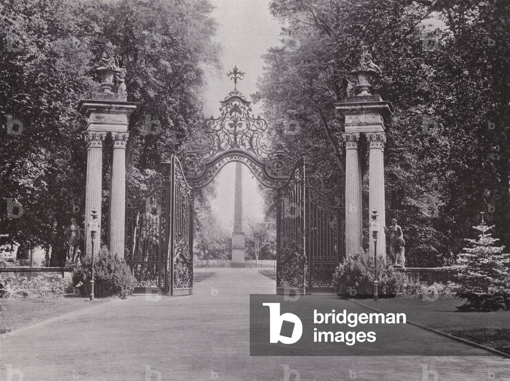 Potsdam, Eingang Zum Park Von Sanssouci (b/w photo)
