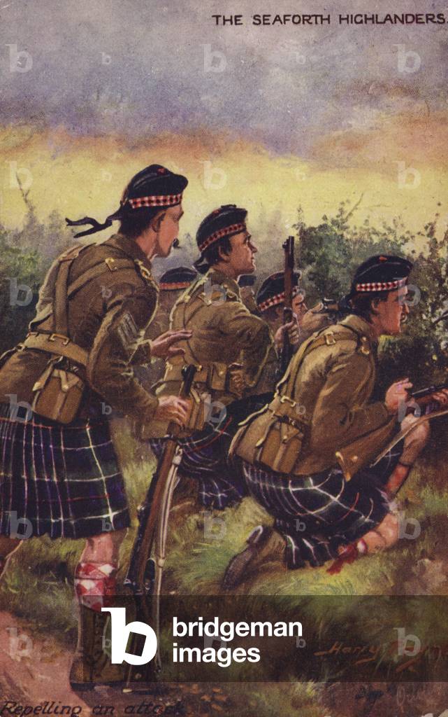 The Seaforth Highlanders (colour litho)
