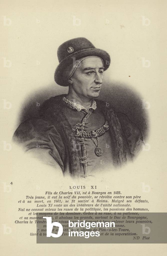 Louis XI of France (litho)