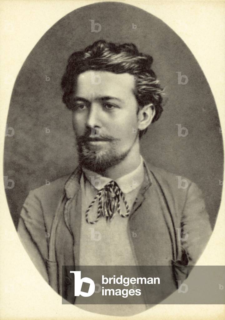 Anton Chekhov, Russian playwright, Feodosia, Crimea, 1888 (b/w photo)