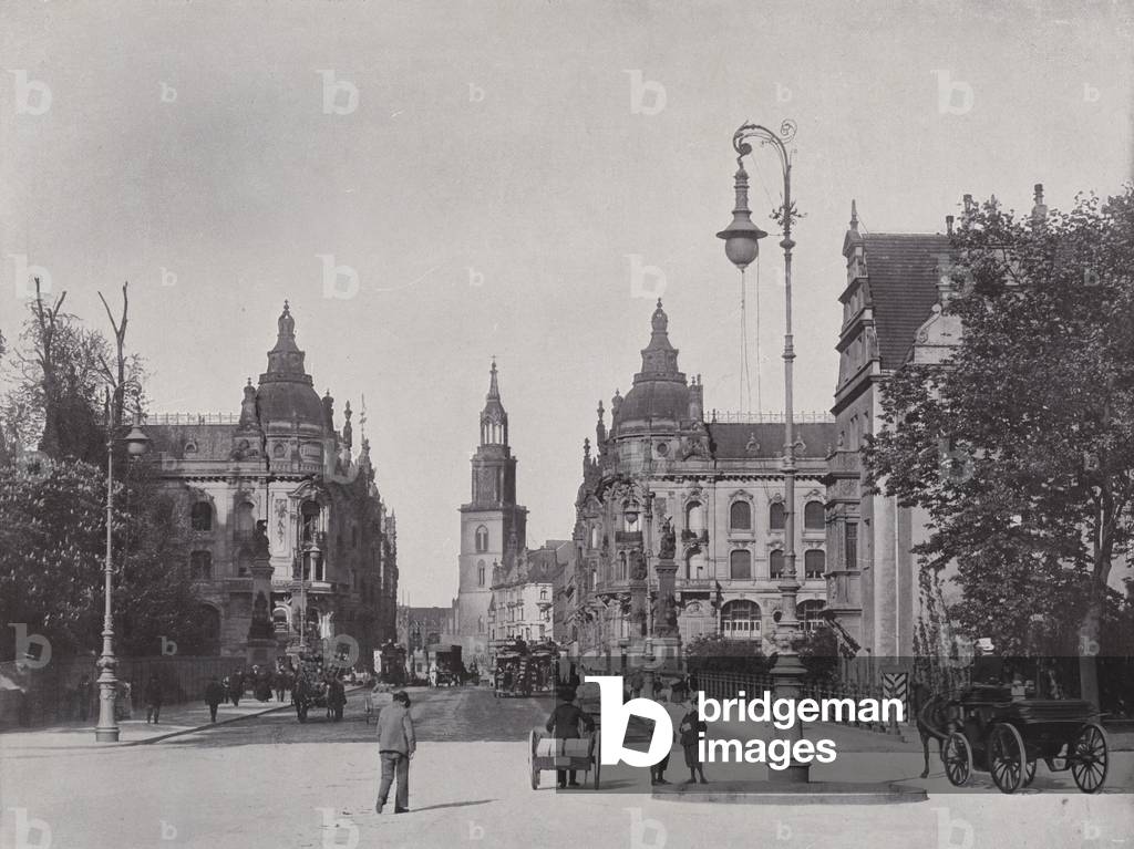 Kaiser Wilhelm-Brucke Und Kaiser Wilhelm-Strasse (b/w photo)