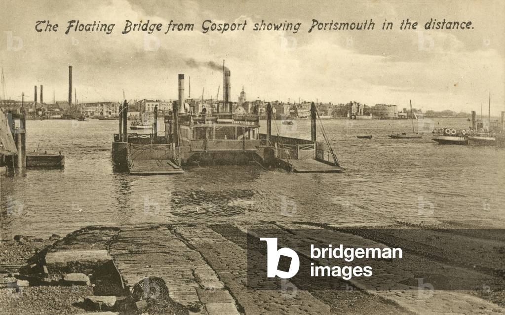 The floating bridge at Gosport (b/w photo)