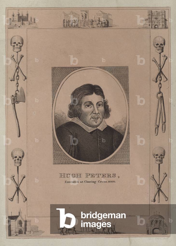 Hugh Peters, executed at Charing Cross, 1660 (engraving)