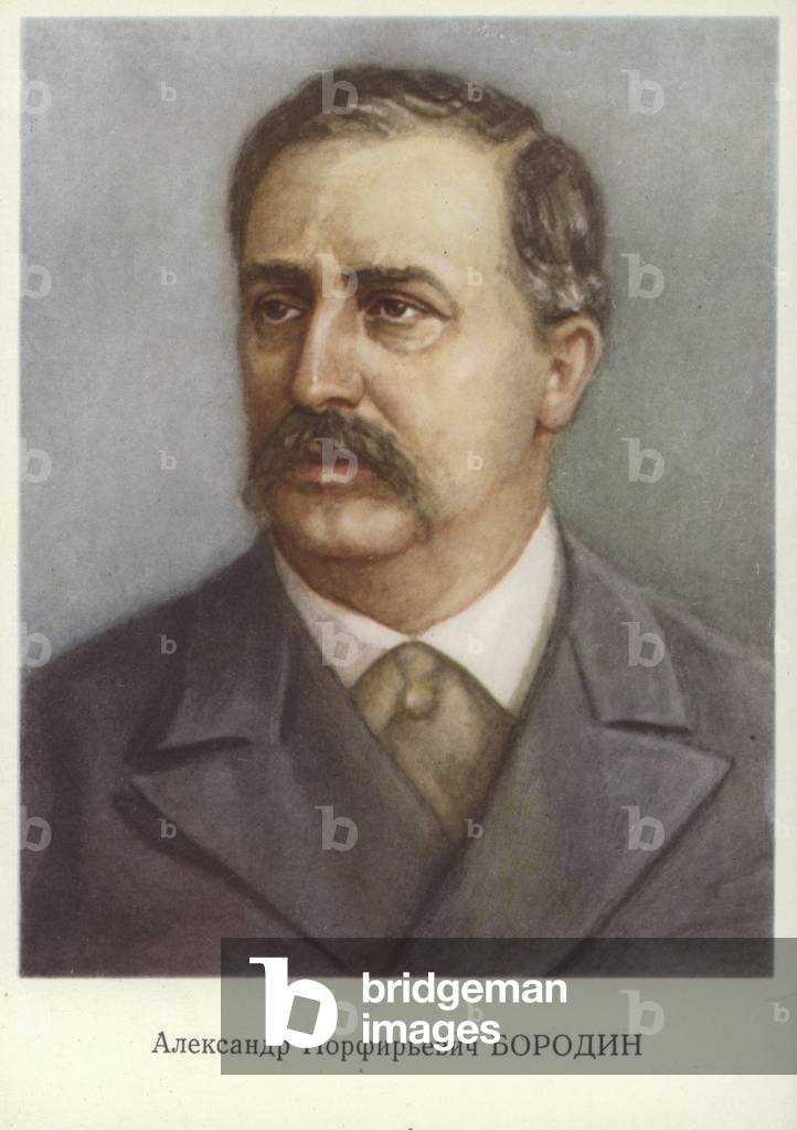 Alexander Borodin, Russian composer (colour litho)