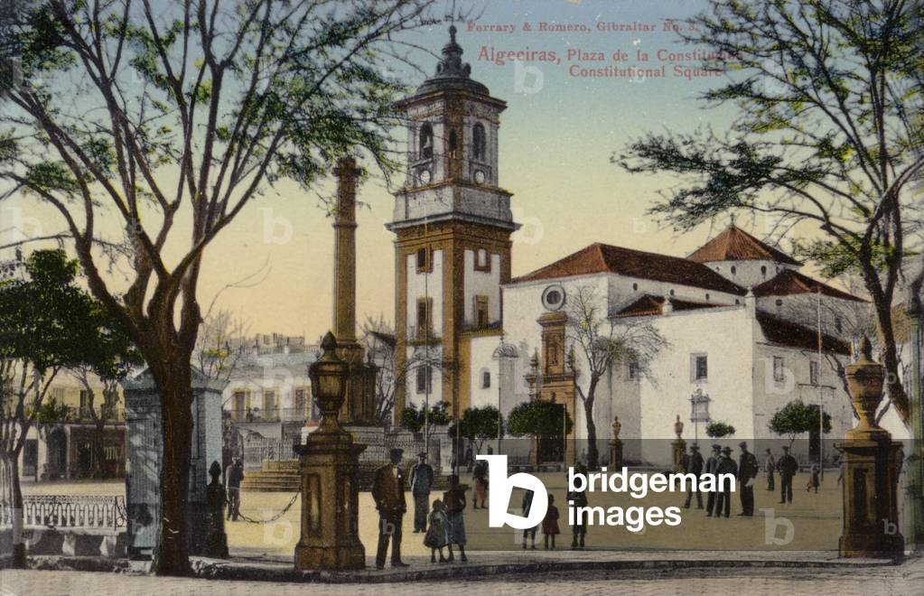 Plaza de la Constitucion, Algeciras, Spain (coloured photo)