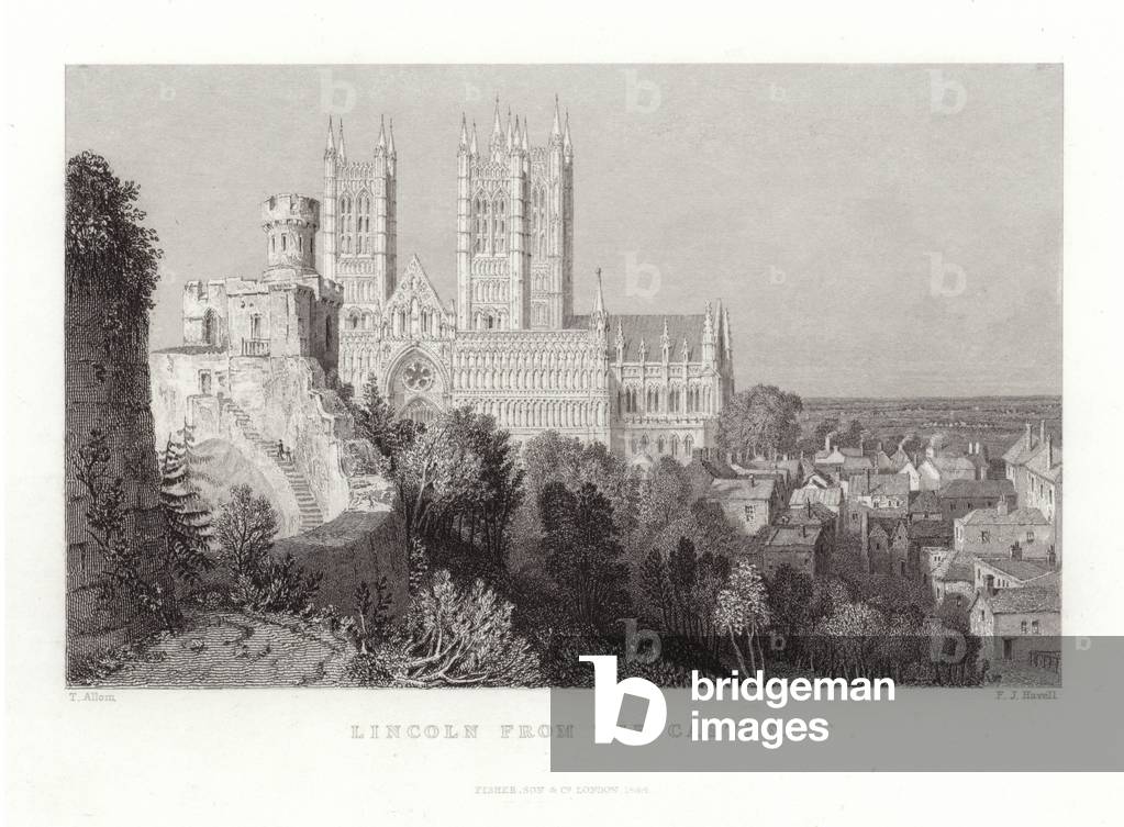 Lincoln fron the Castle (engraving)