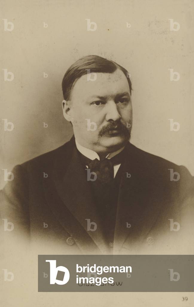 Alexander Glazunov, Russian late Romantic composer (1865-1936) (b/w photo)