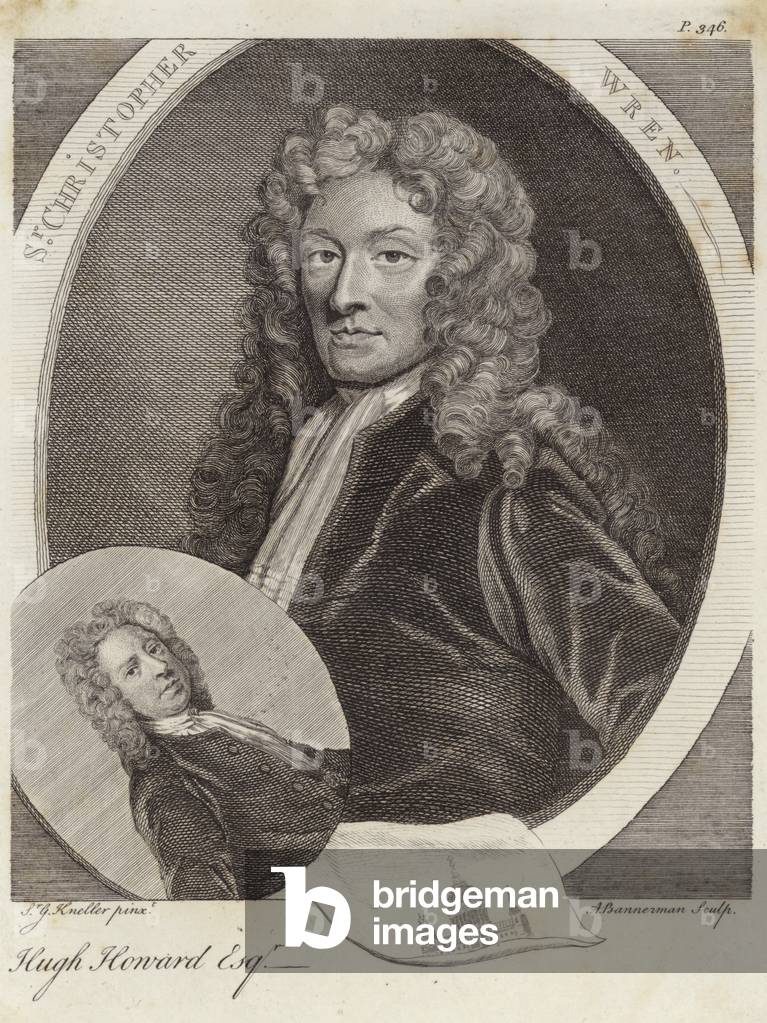 Sir Christopher Wren and Hugh Howard (engraving)