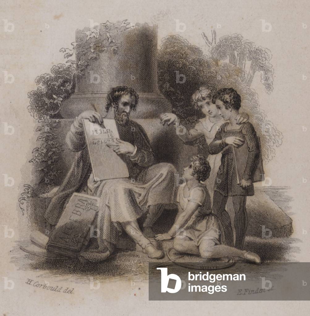 Learning arithmetic (engraving)