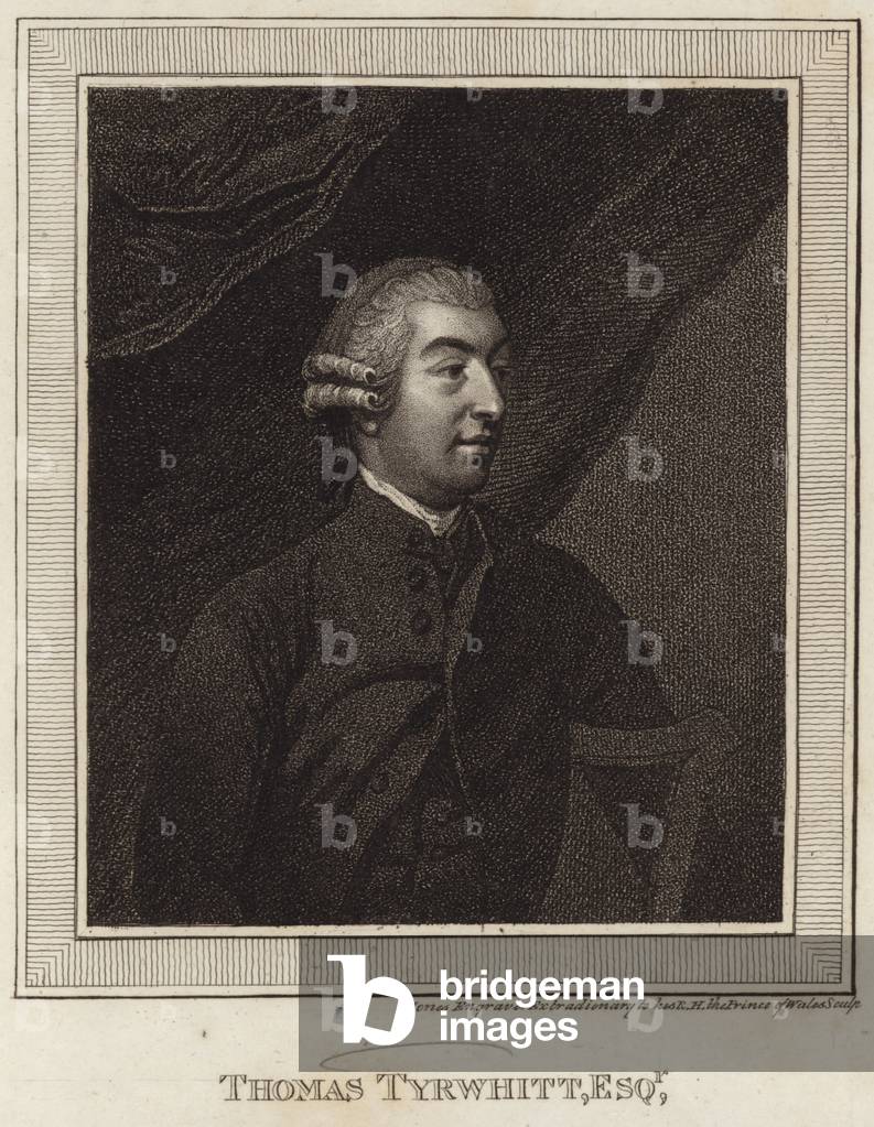 Portrait of Thomas Tyrwhitt (engraving)