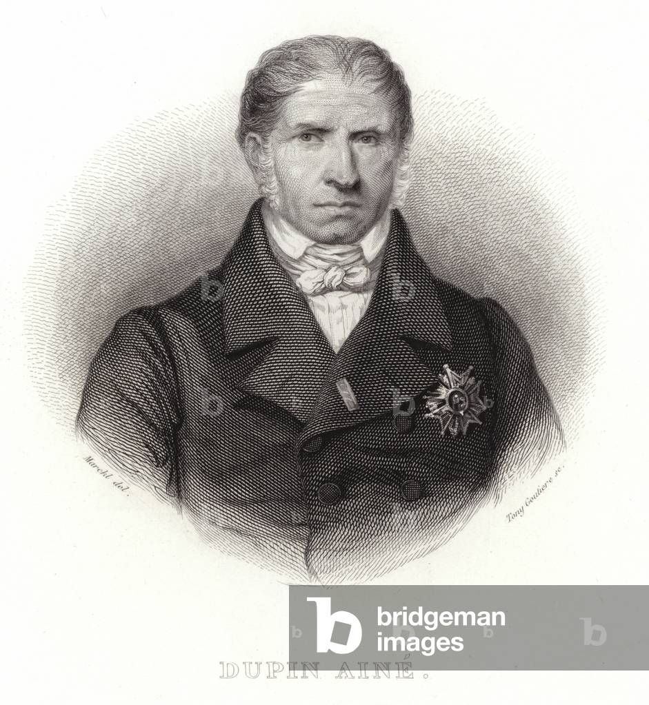 Dupin Aine - French politician and President of the Chamber of Deputies (1783-1865) (engraving)