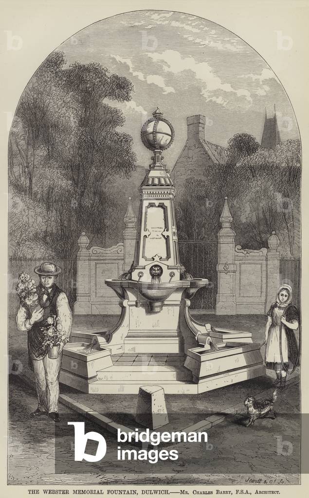 The Webster Memorial Fountain, Dulwich (engraving)