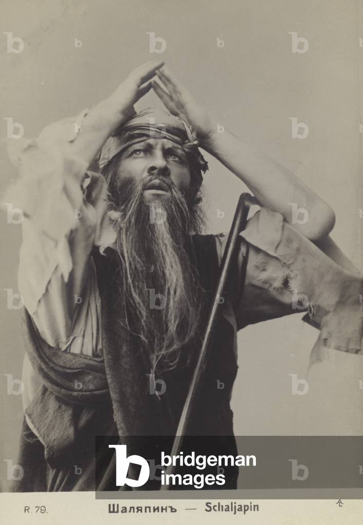 Feodor Chaliapin, Russian opera singer, in character, c1900 (b/w photo)