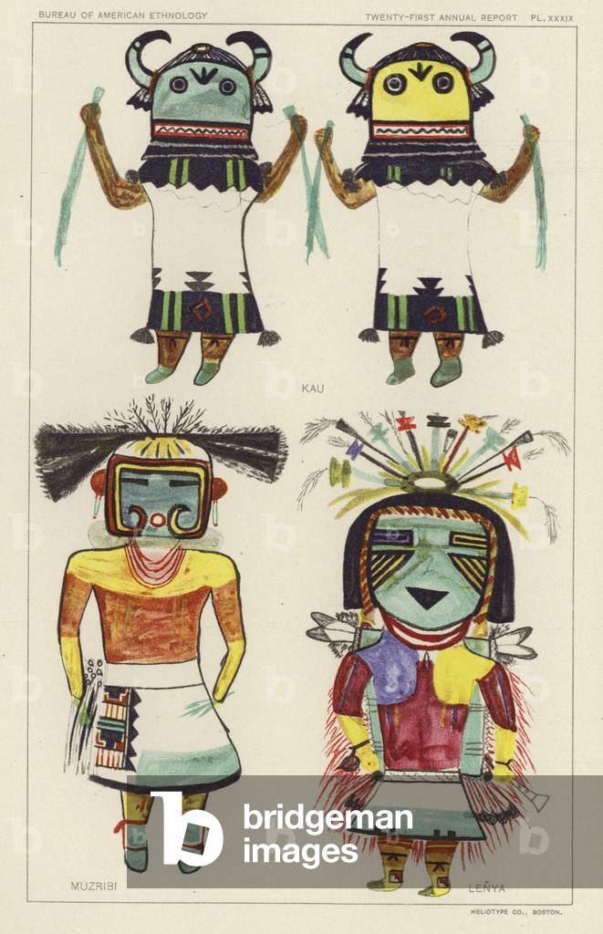 Kau, Muzribi, Lenya (colour litho)