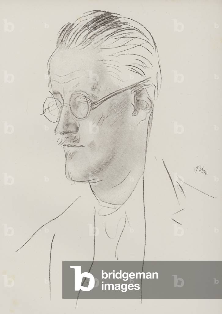 James Joyce, Irish novelist and poet (pencil)