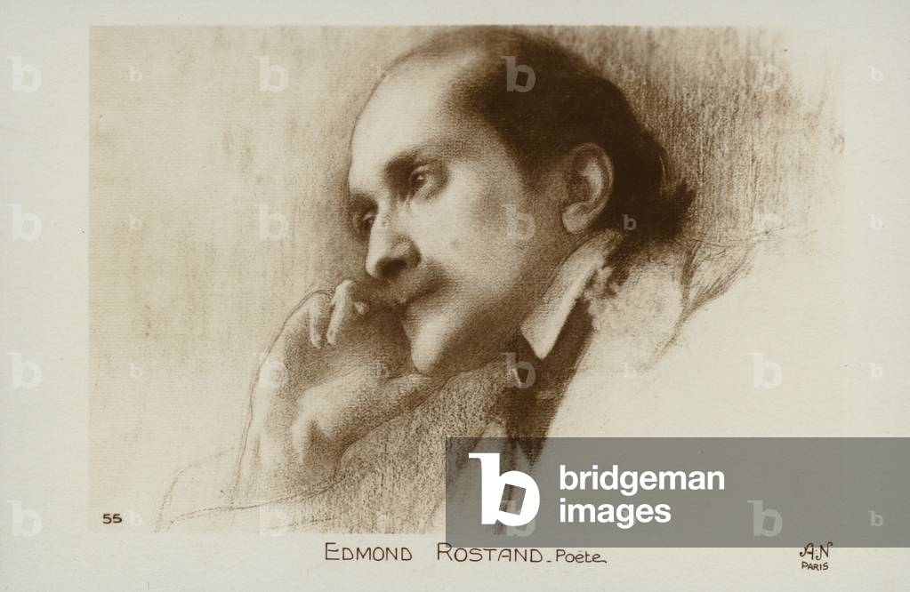 Edmond Rostand (1868-1918), French poet and dramatist (litho)