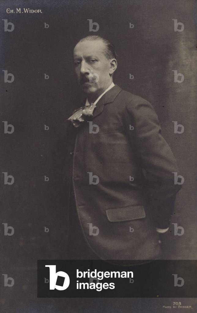 Portrait of Charles-Marie Widor (b/w photo)