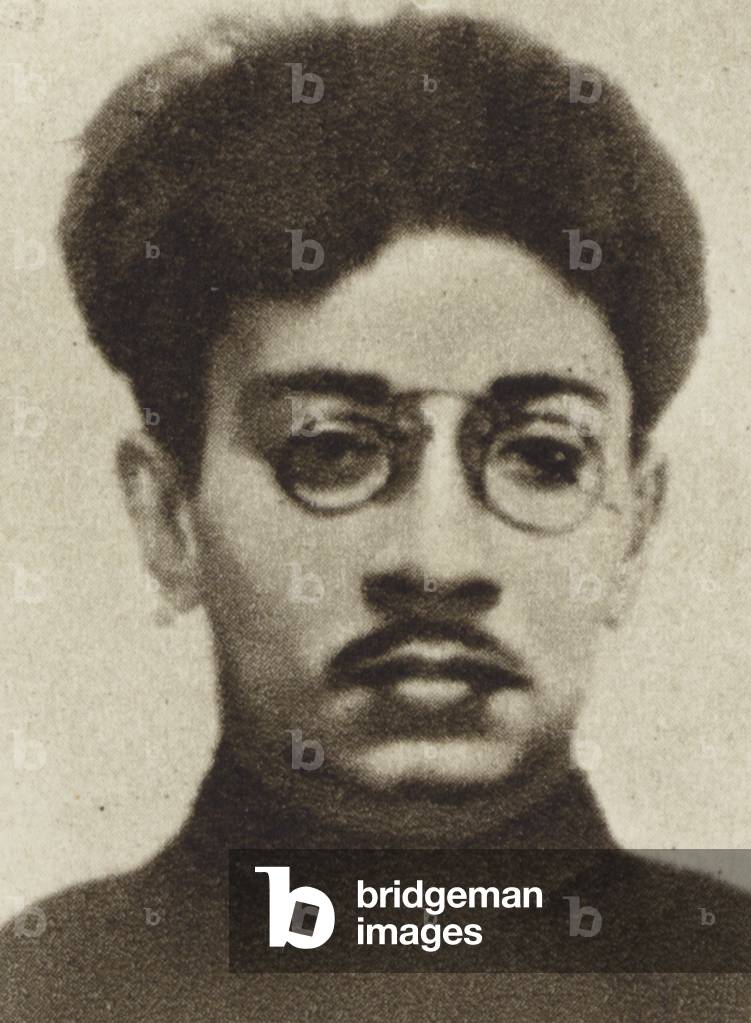 Bolshevik leader Yakov Sverdlov at the conference of the Russian Social Democratic Labour Party in Prague, 1912 (b/w photo)