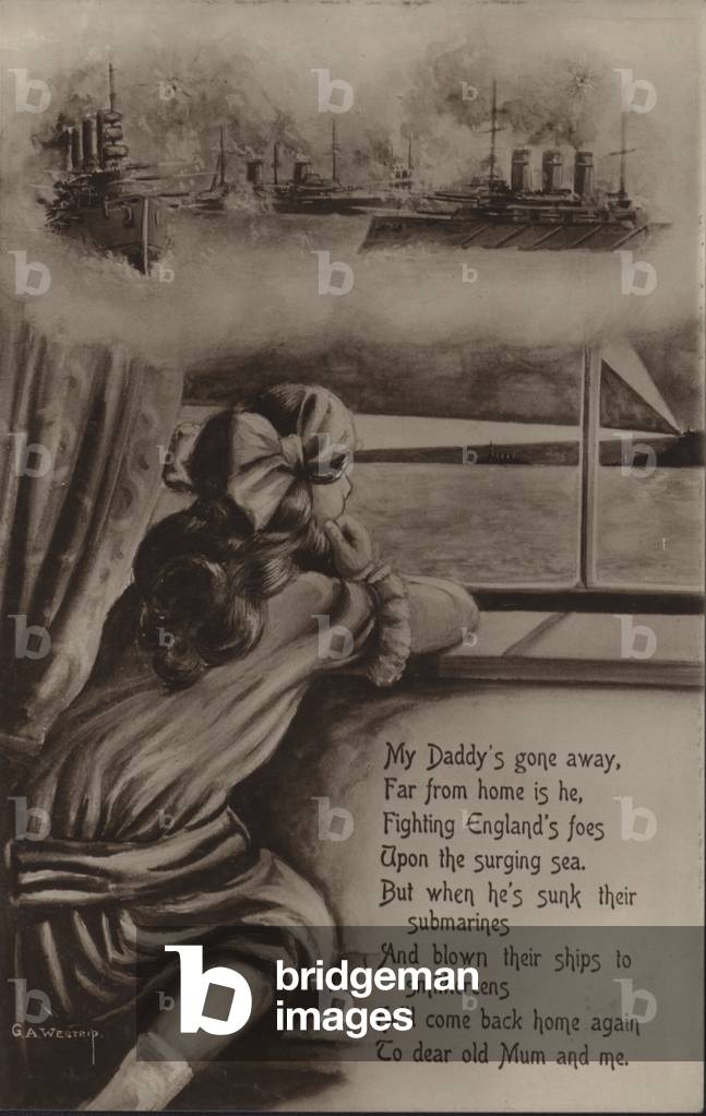 British First World War propaganda postcard (litho)