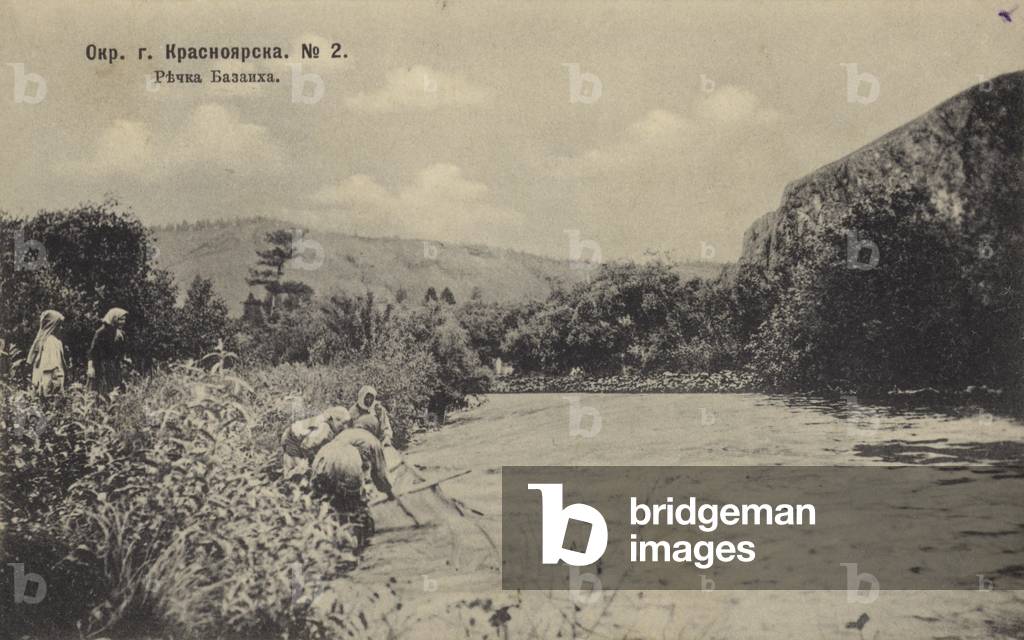 River Bazaikha, Krasnoyarsk region, Siberia, Russia, c1904 (b/w photo)