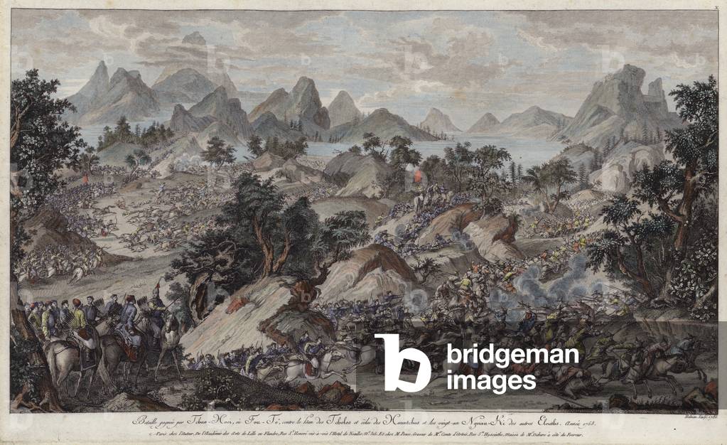 Battle of Qurman (colour engraving)