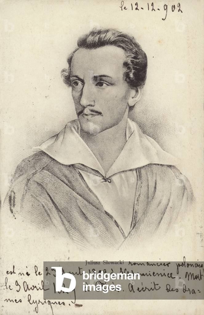 Juliusz Slowacki (1809-1849), Polish poet (litho)