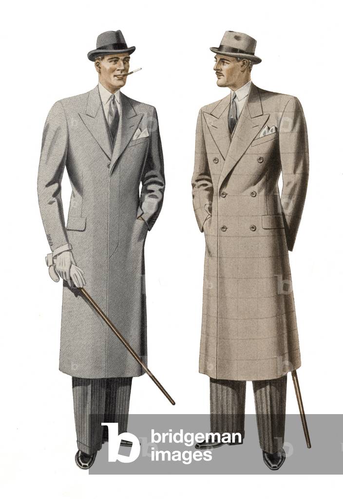 Male fashions, 1945 (colour lithograph)