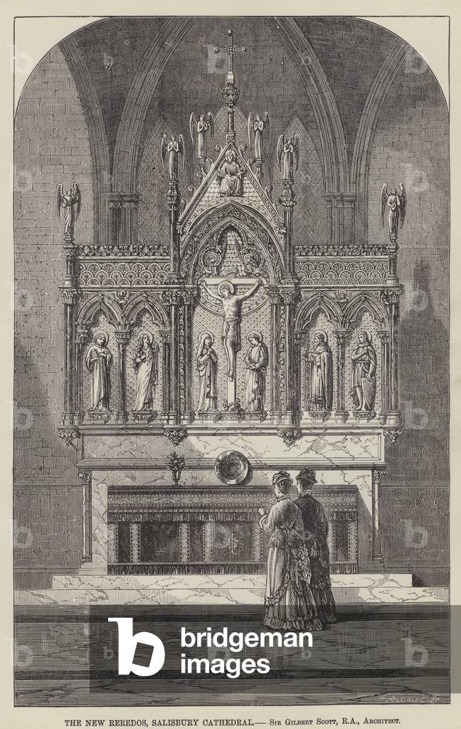 The New Reredos, Salisbury Cathedral (engraving)